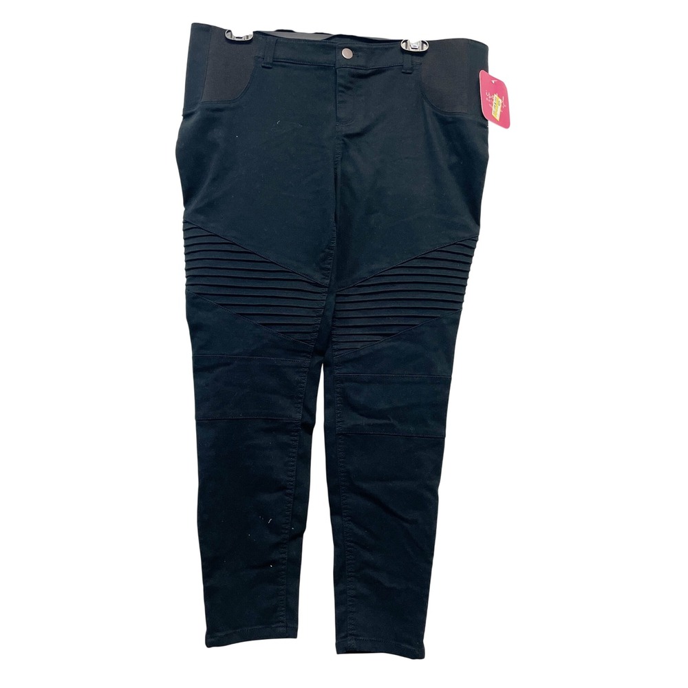 Isabel Maternity by Ingrid &‎ Isabel Women's Black Moto Jeggings Jeans Size 10
